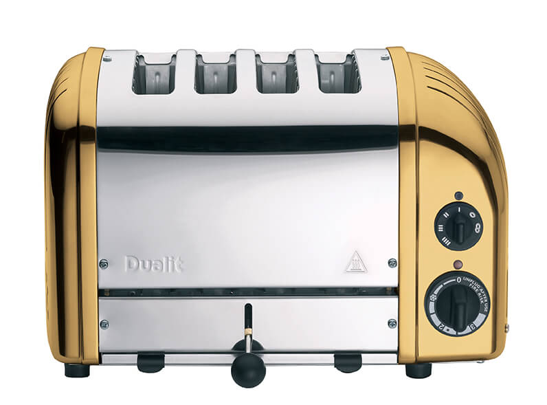 Classic 4-Slot NewGen Brass Toaster
